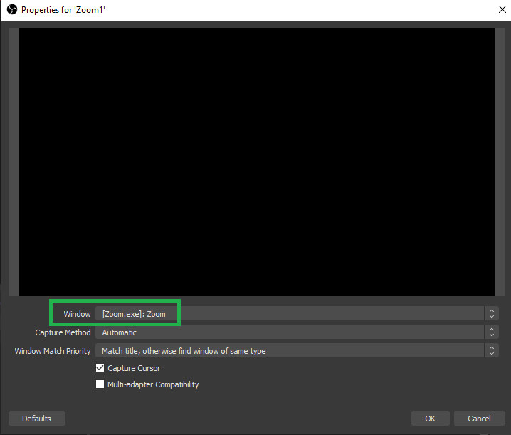 Zoom with OBS Studio