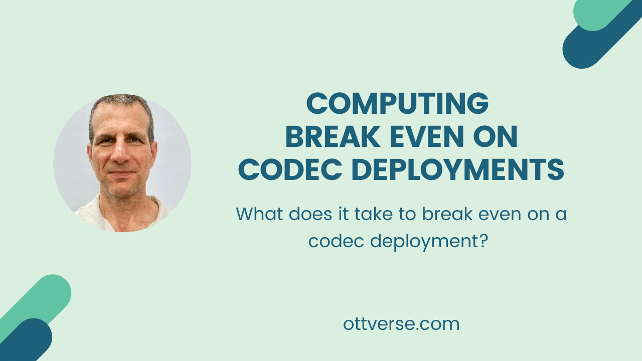 Computing Break Even on Codec Deployments