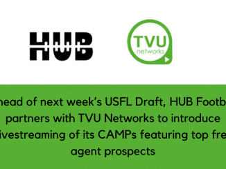 Ahead of next weeks USFL Draft HUB Football partners with TVU Networks to introduce Livestreaming of its CAMPs featuring top free agent prospects