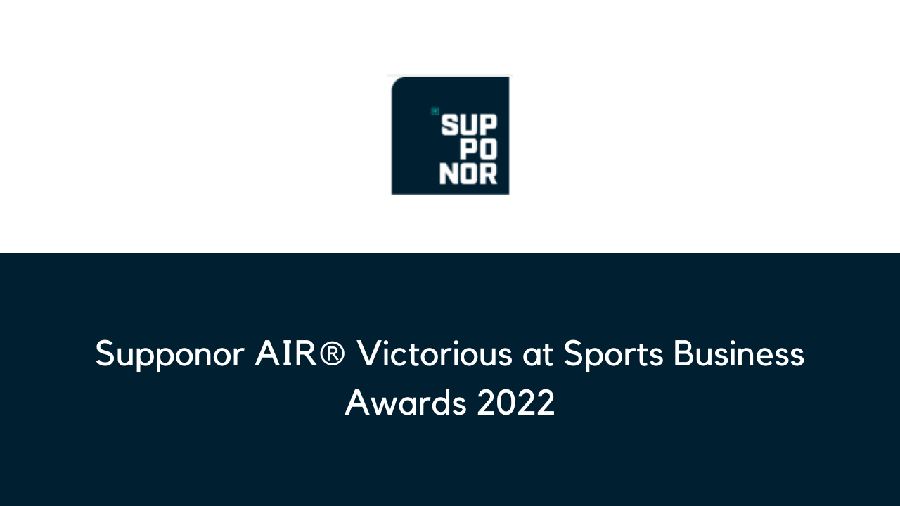 Supponor AIR® Victorious at Sports Business Awards 2022 